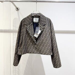 Authentic Fendi Women's Monogram Brown Blazer